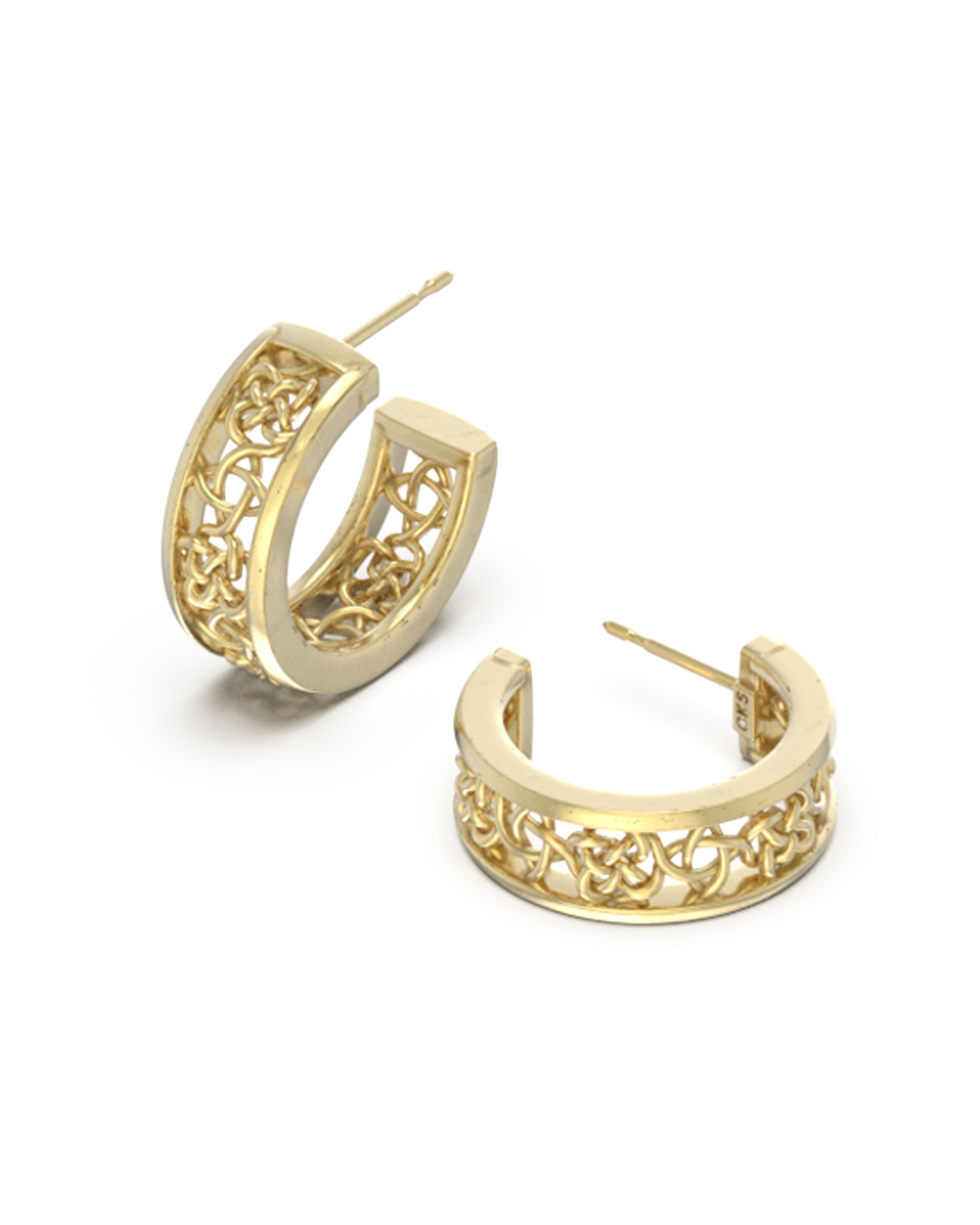 Kendra Scott Kelly Huggie Earrings Gold Metal