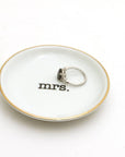 Mrs. Ring Dish with 22k Gold Accents