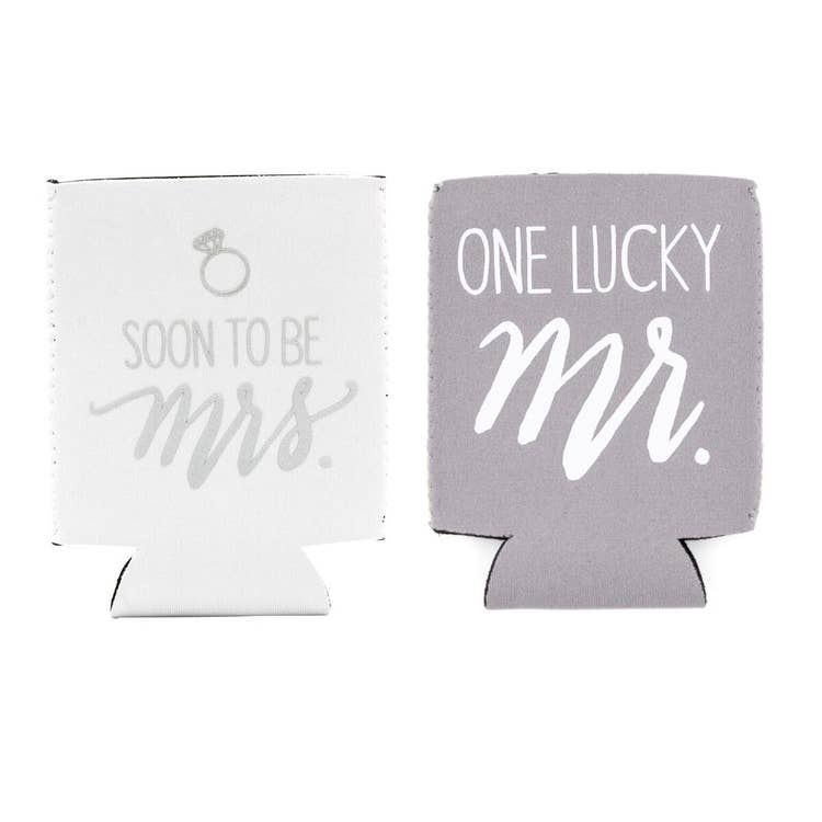 Soon To Be Mrs./One Lucky Mr. Koozie Set