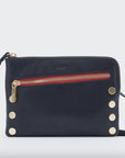 Nash Small 2 - Black Brushed Gold Red Zipper