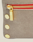 Nash Small 2 - Pewter Brushed Gold Red Zipper