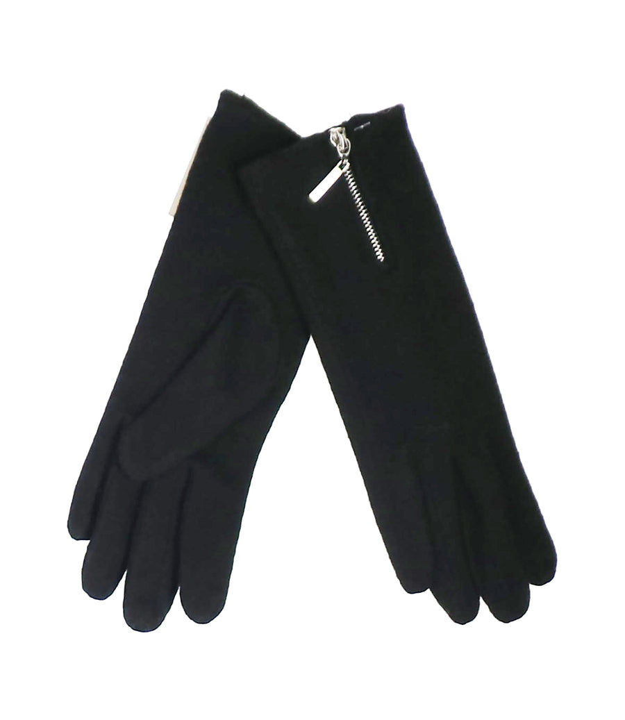 Allover Tech Zipper Glove - Black