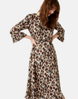 Forgotten Animal Print Midi Leopard Dress