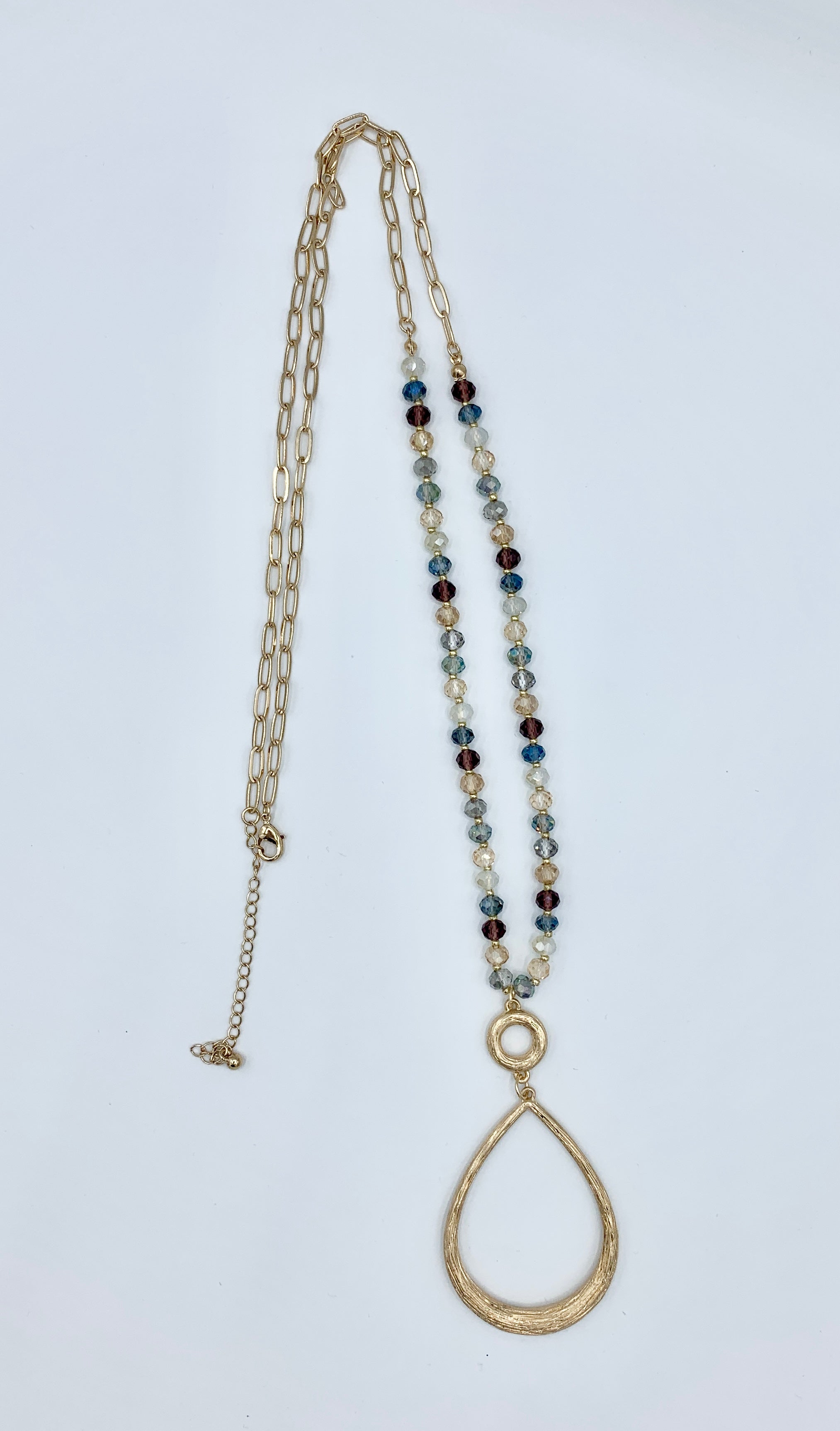 Meghan Browne Buttons Necklace - Dark Multi