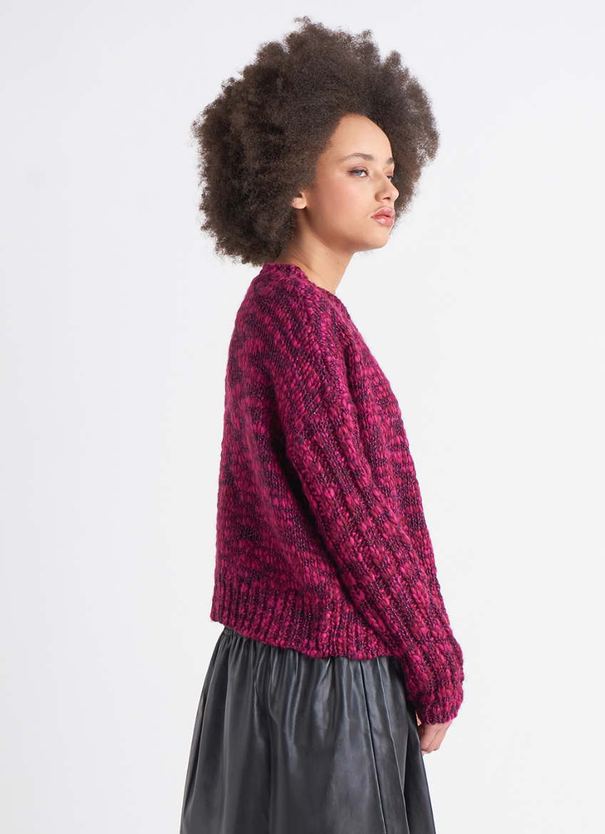 Chunky Knit Sweater - Berry