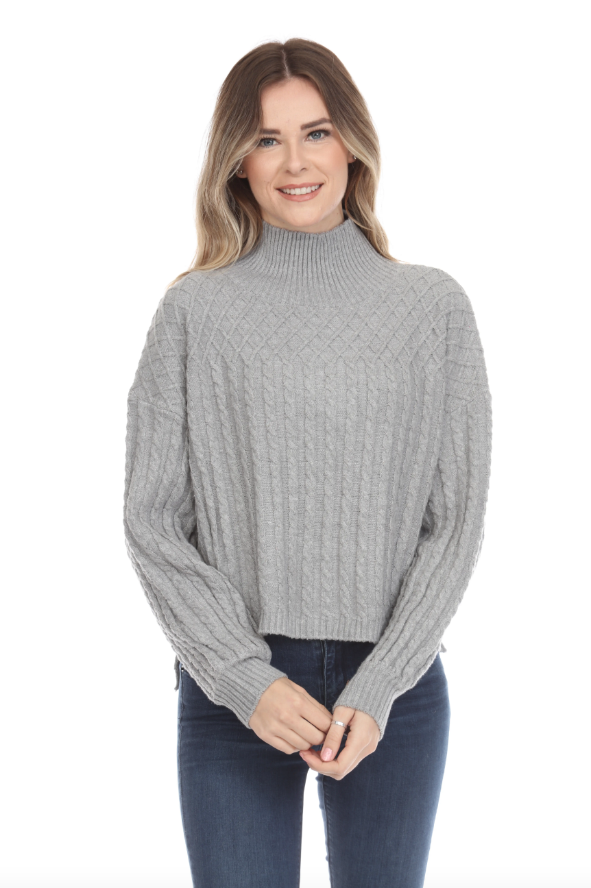 Mock Cable Knit Sweater
