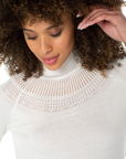 Long Sleeve Funnel Neck Sweater - Porcelain