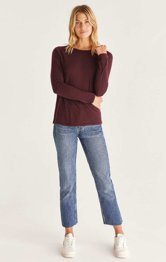 Everyday Brushed Top - Crimson