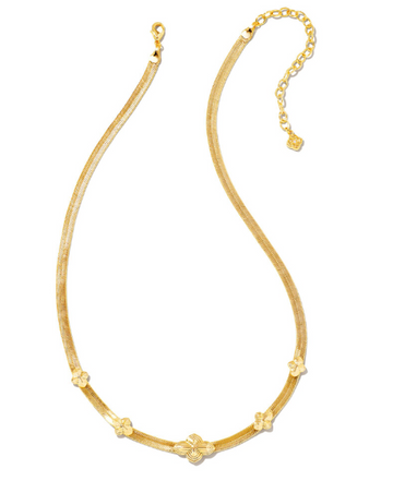 Kendra Scott Abbie Herringbone Necklace Gold
