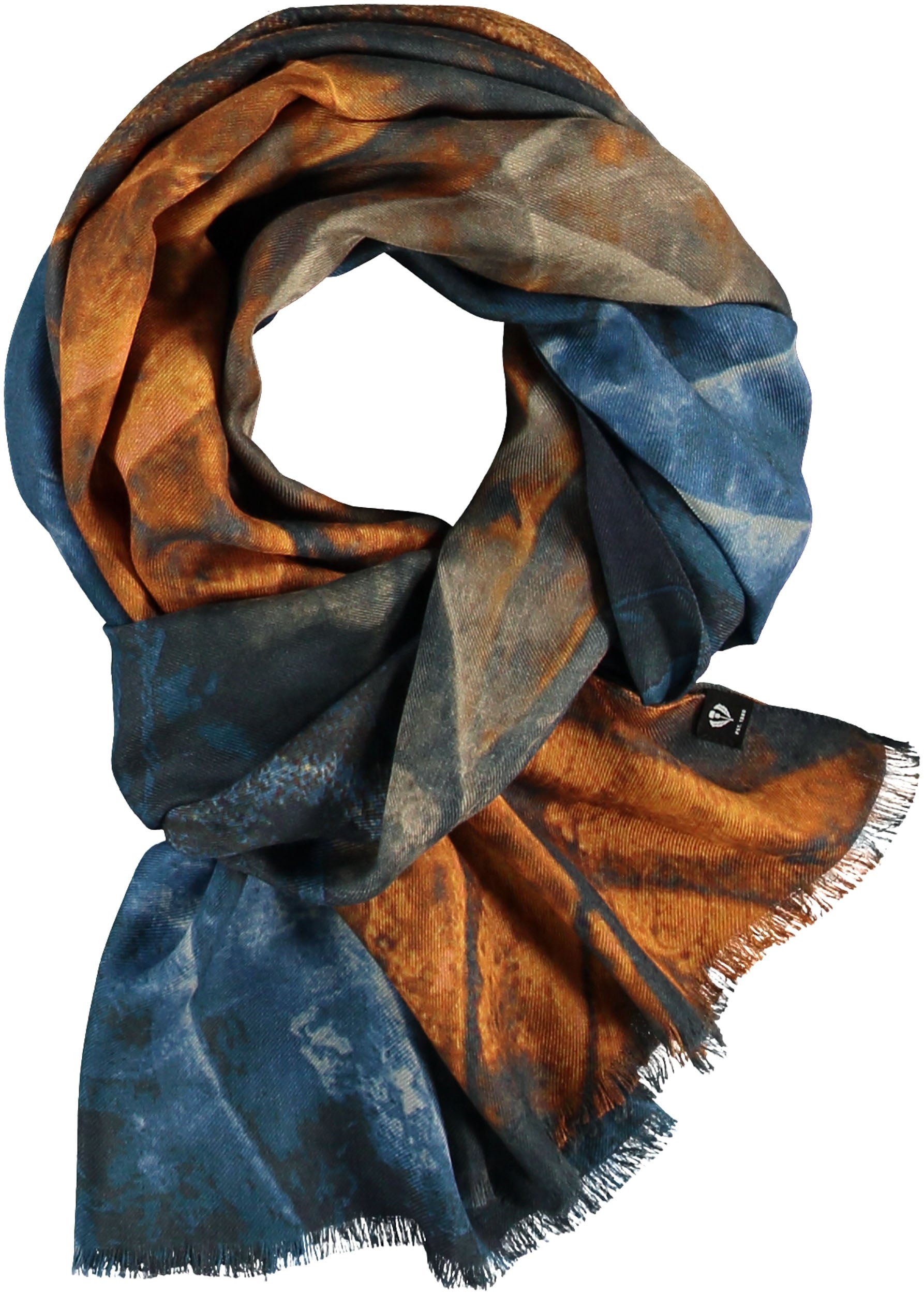 Leaf Imprint Scarf - Parisian Night