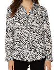 Button Front Woven Shirt - Graphic Animal Print