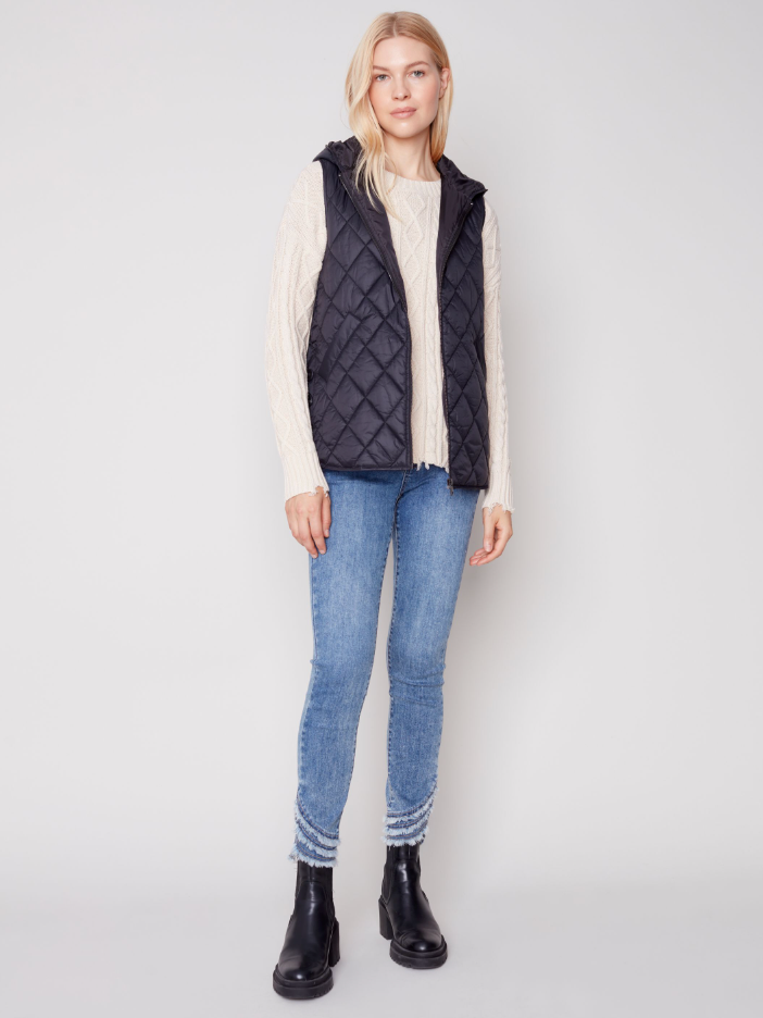 Hooded Short Quilted Vest