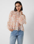Diana Recycled Crinkle High Neck Blouse