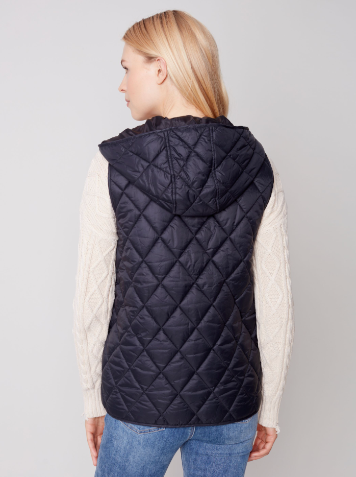 Hooded Short Quilted Vest
