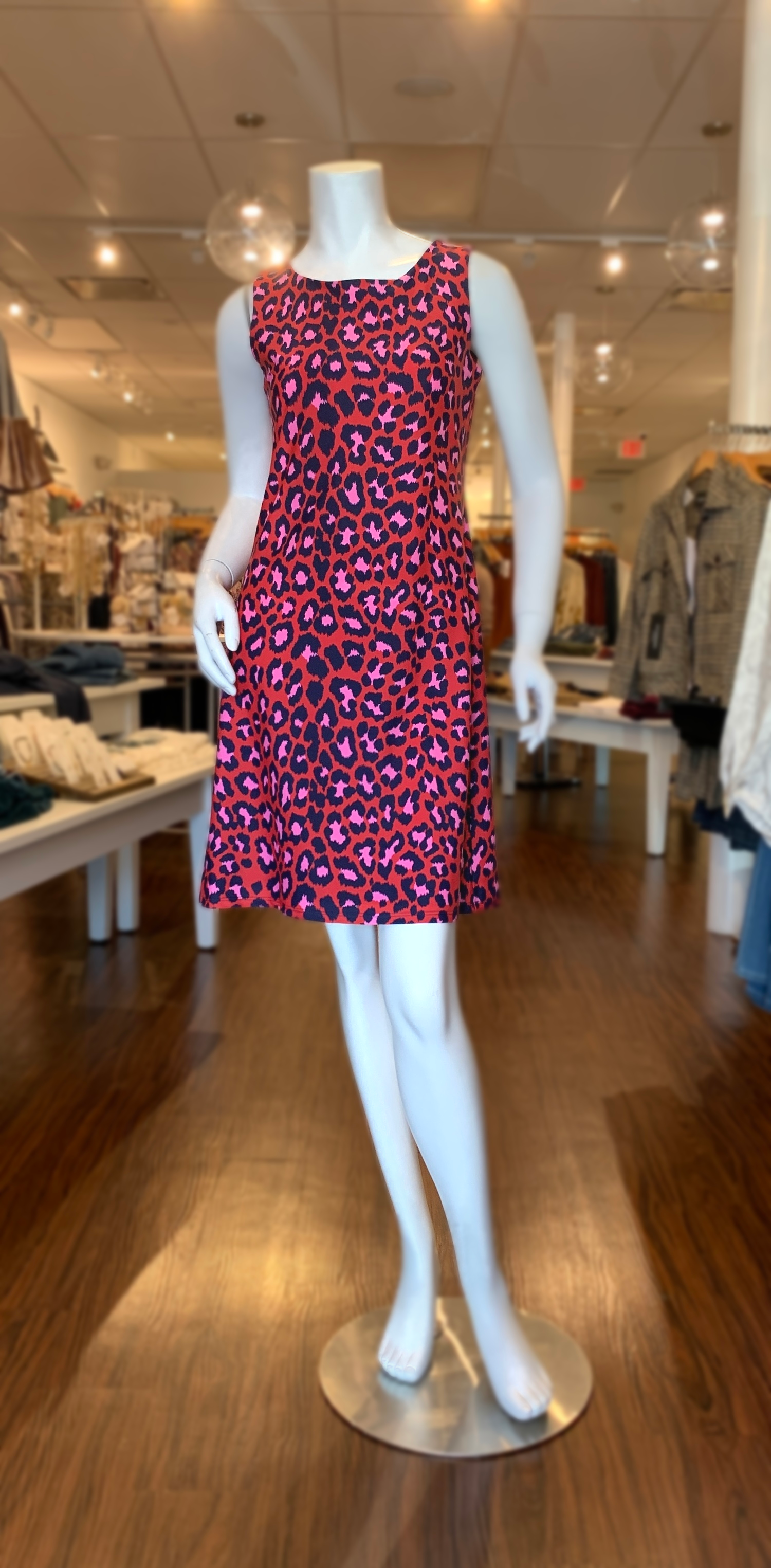 Ella Dress - Large Leopard Ruby