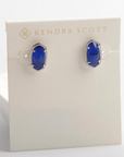 Kendra Scott  Ellie Stud Earrings Rhodium Cobalt Cats Eye