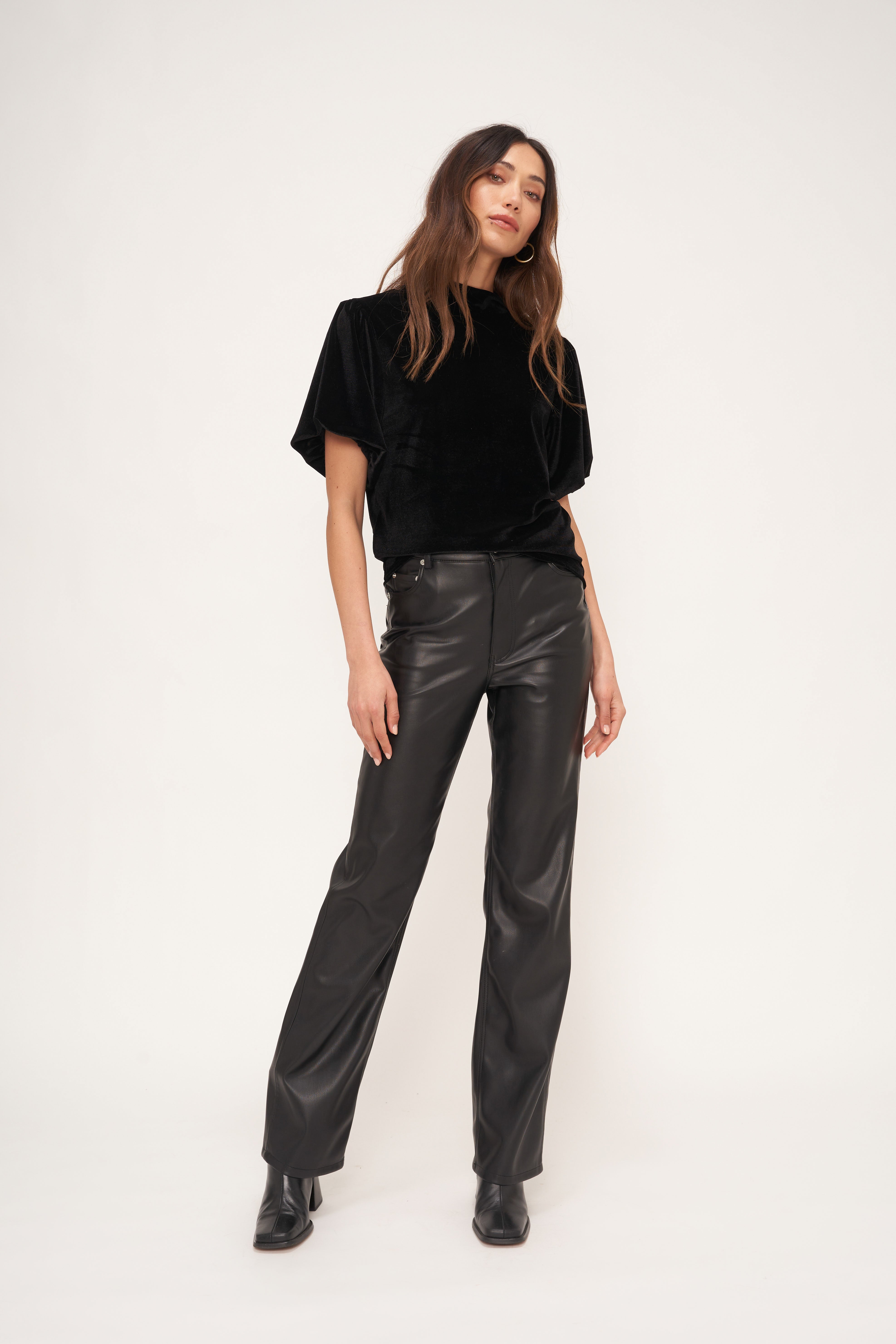 Channing Velvet Bubble Sleeve Tee