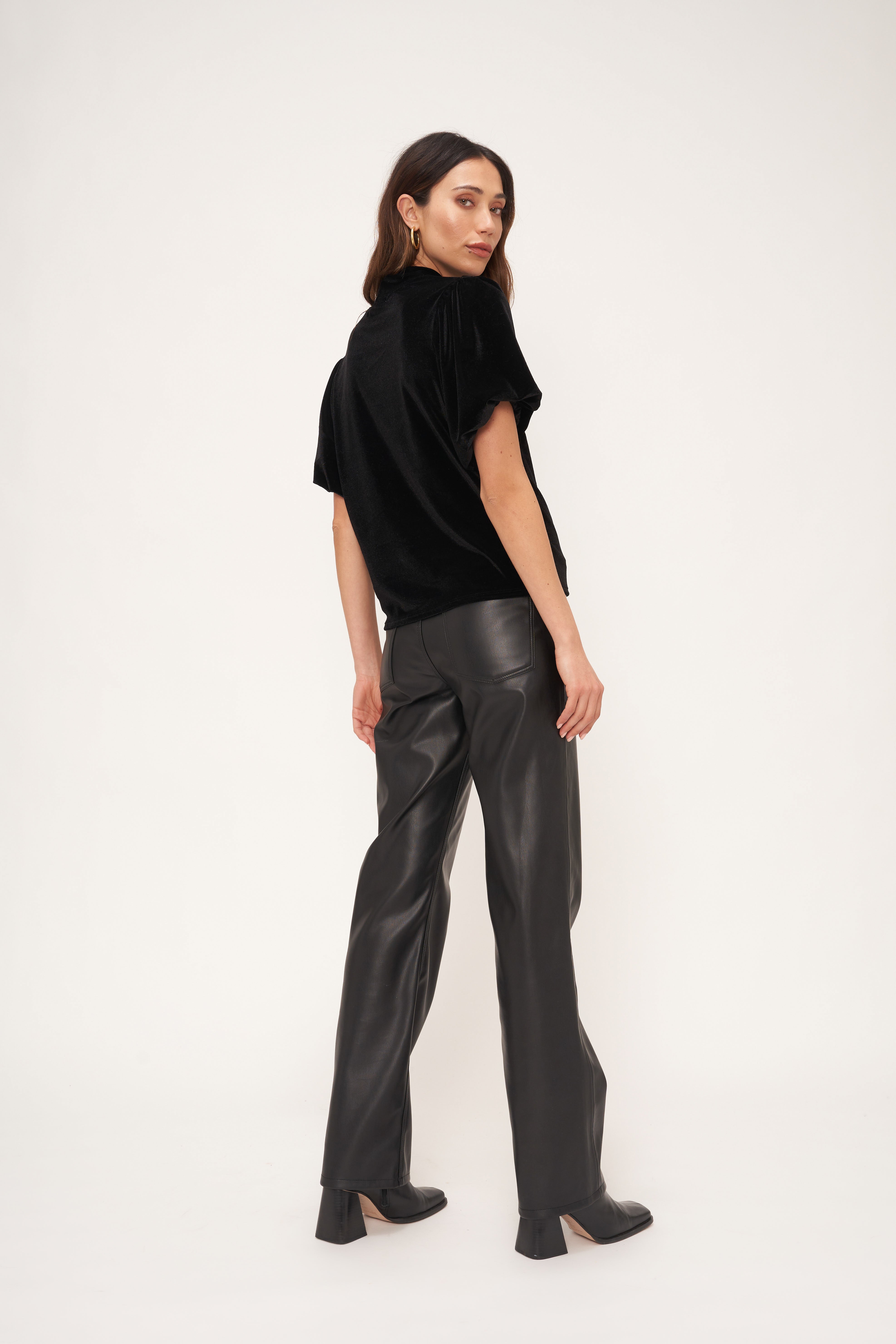 Channing Velvet Bubble Sleeve Tee