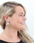 Pia Earrings - Coral