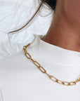 Carla Paper Clip Chain Necklace - Gold