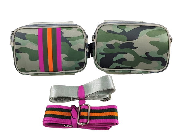 Dual Zipper Belt/Crossbody Bag - Trenton