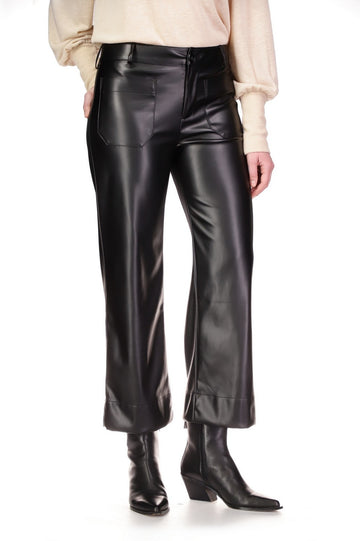 Marine Leather Crop Trouser