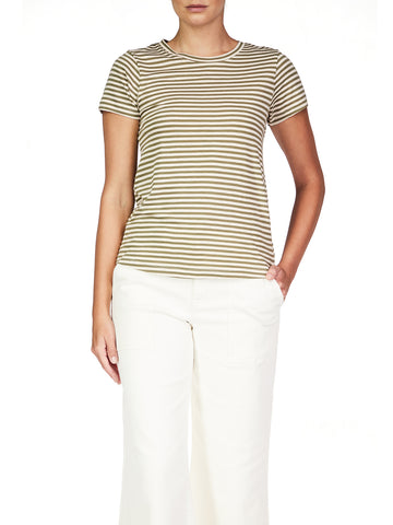 The Perfect Tee - Burnt Olive Stripe