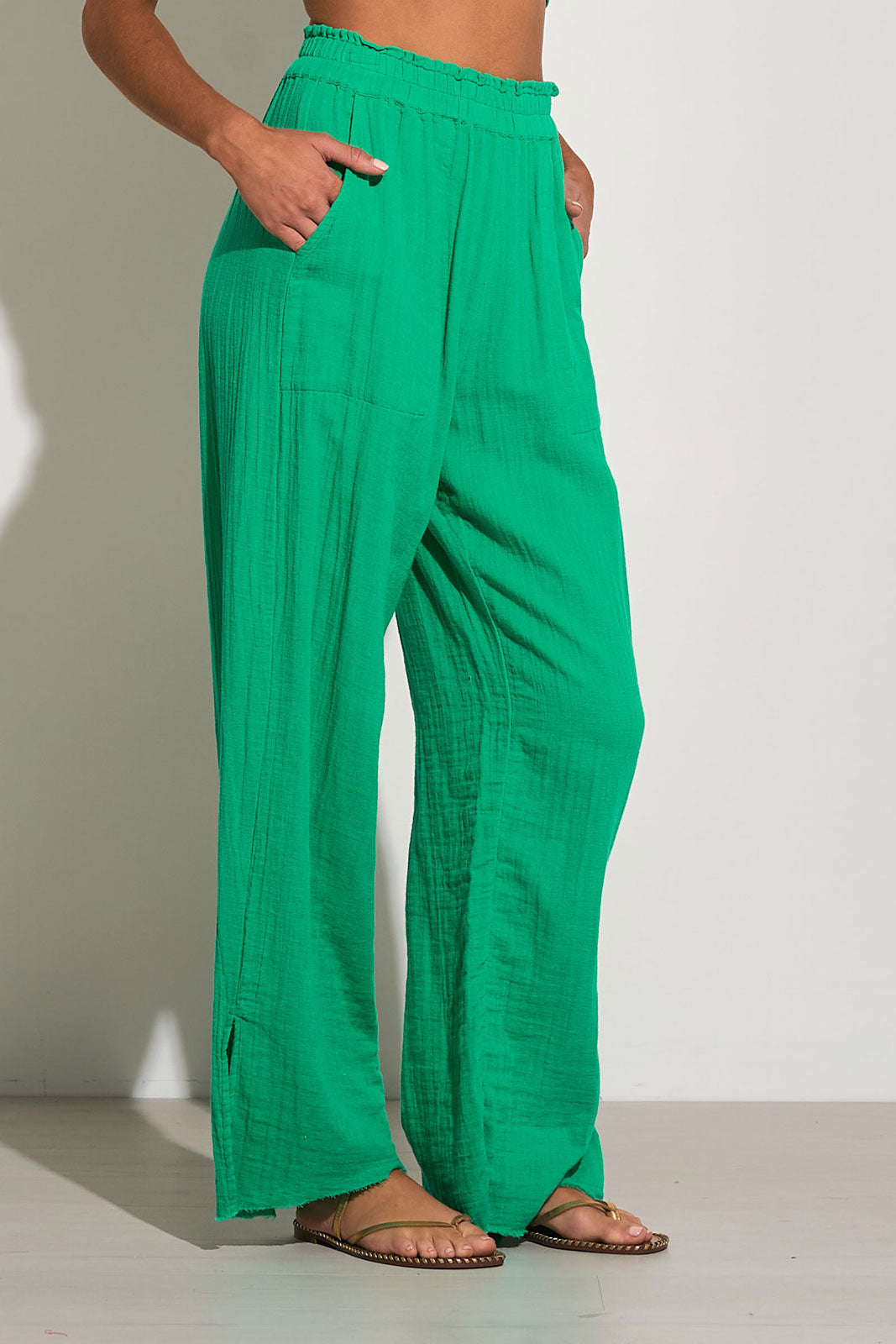 Green Elastic Pant