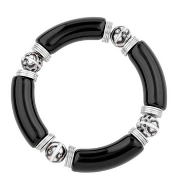 Meghan Browne Gala Bracelet - Silver Black