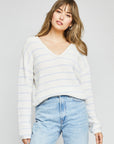 Tucker Sweater - Bluebell Stripe