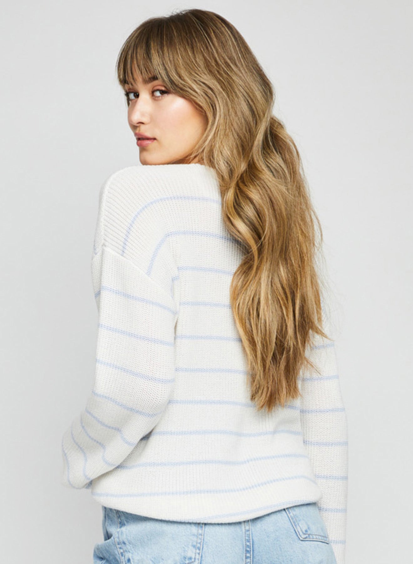 Tucker Sweater - Bluebell Stripe