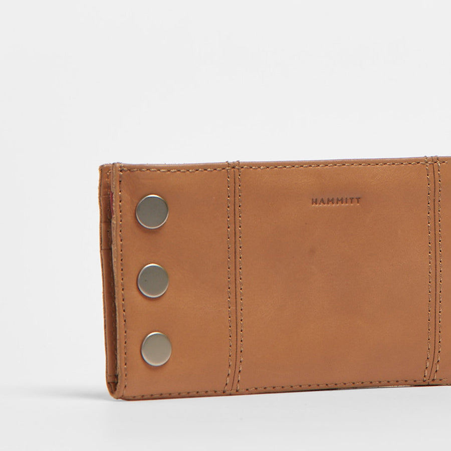 110 North Wallet - Almond Tan Brushed Silver