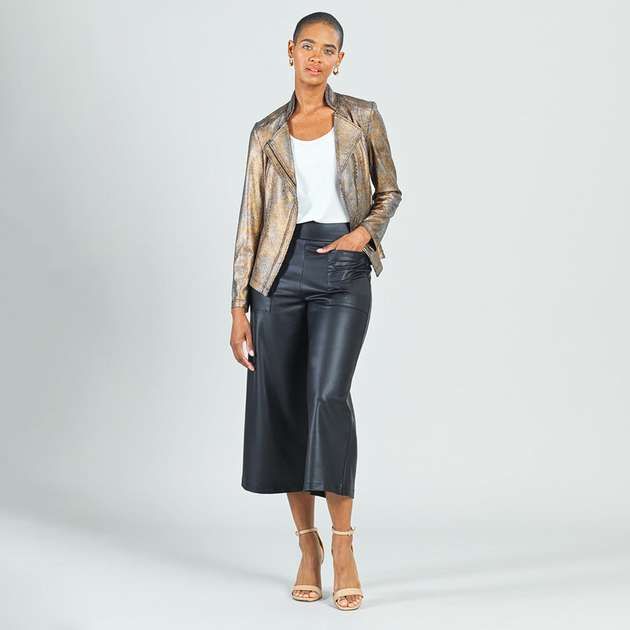 Gold skirt leather clearance jacket