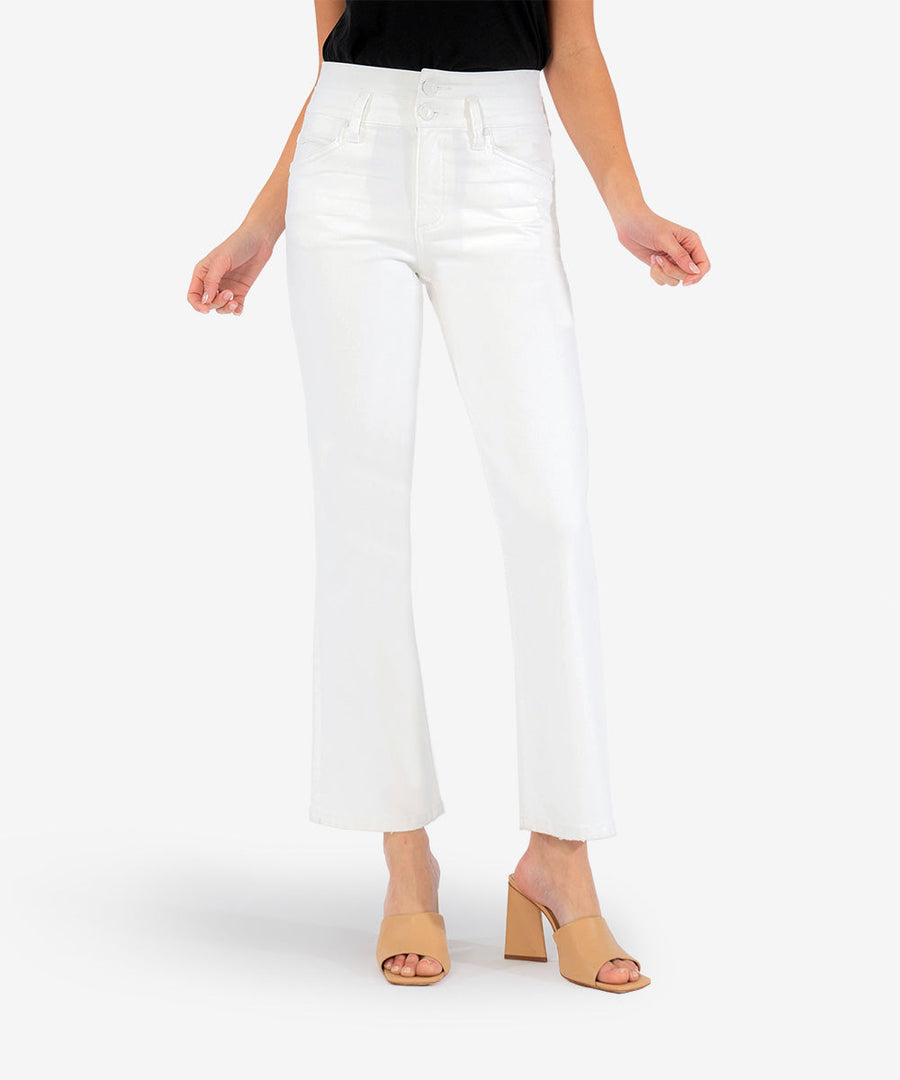Kelsey High Rise Double Waist Band Ankle Flare
