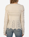 Malia Crochet Pullover Sweater