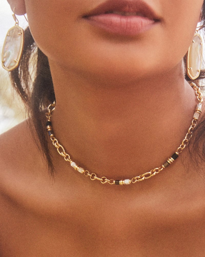 Kendra Scott Bree Chain Necklace Gold Neutral Mix
