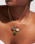 Kendra Scott Elisa Crystal Frame Short Pendant Necklace Gold Raspberry Illusion