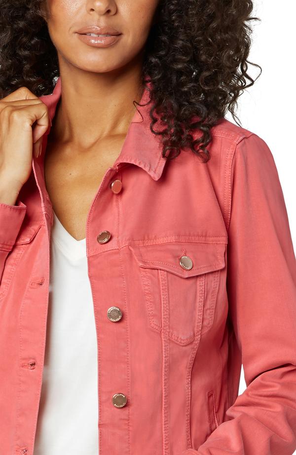 Liverpool Classic Jean Jacket - Hot Coral