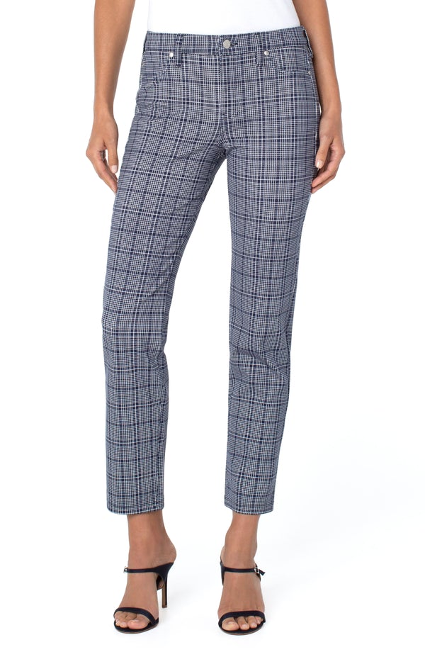 Liverpool Madonna Slim 29&quot; - Navy Plaid
