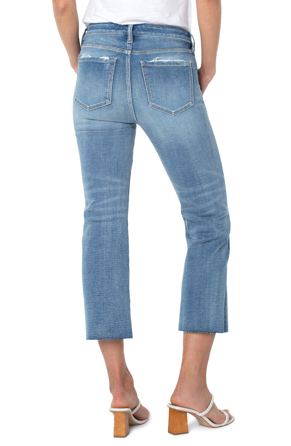 Liverpool Hanna Crop Flare w/Fray Hem 25.5&quot; Inseam