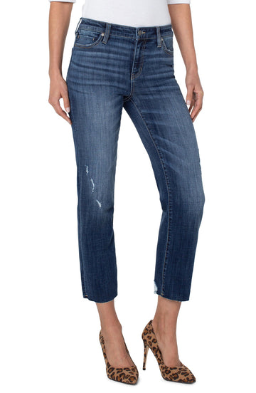 Liverpool Kennedy Crop Straight w/cut Hem 27