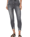 Abby High Rise Exposed Button Fly Crop Skinny - Robertson