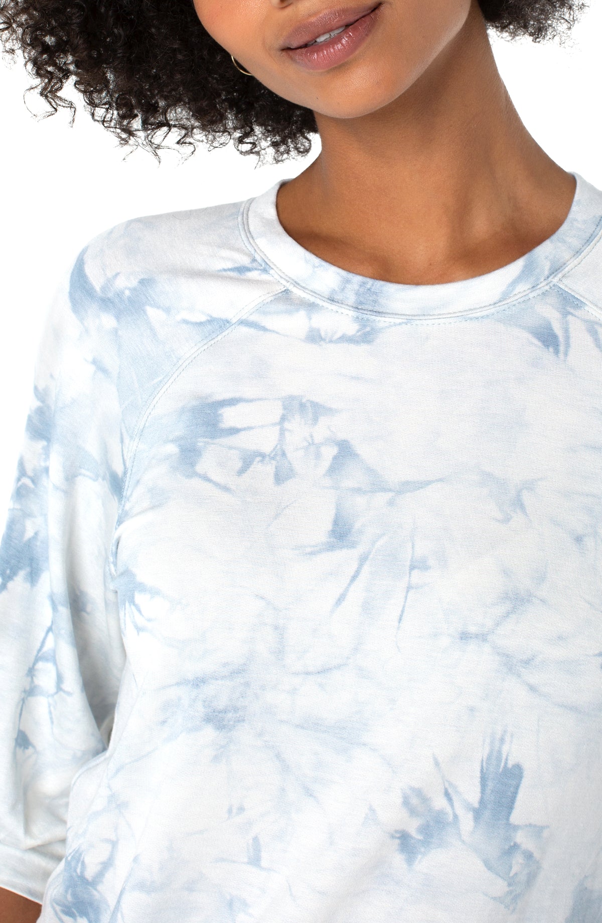 Half Sleeve Sweatshirt w/Pleat Details