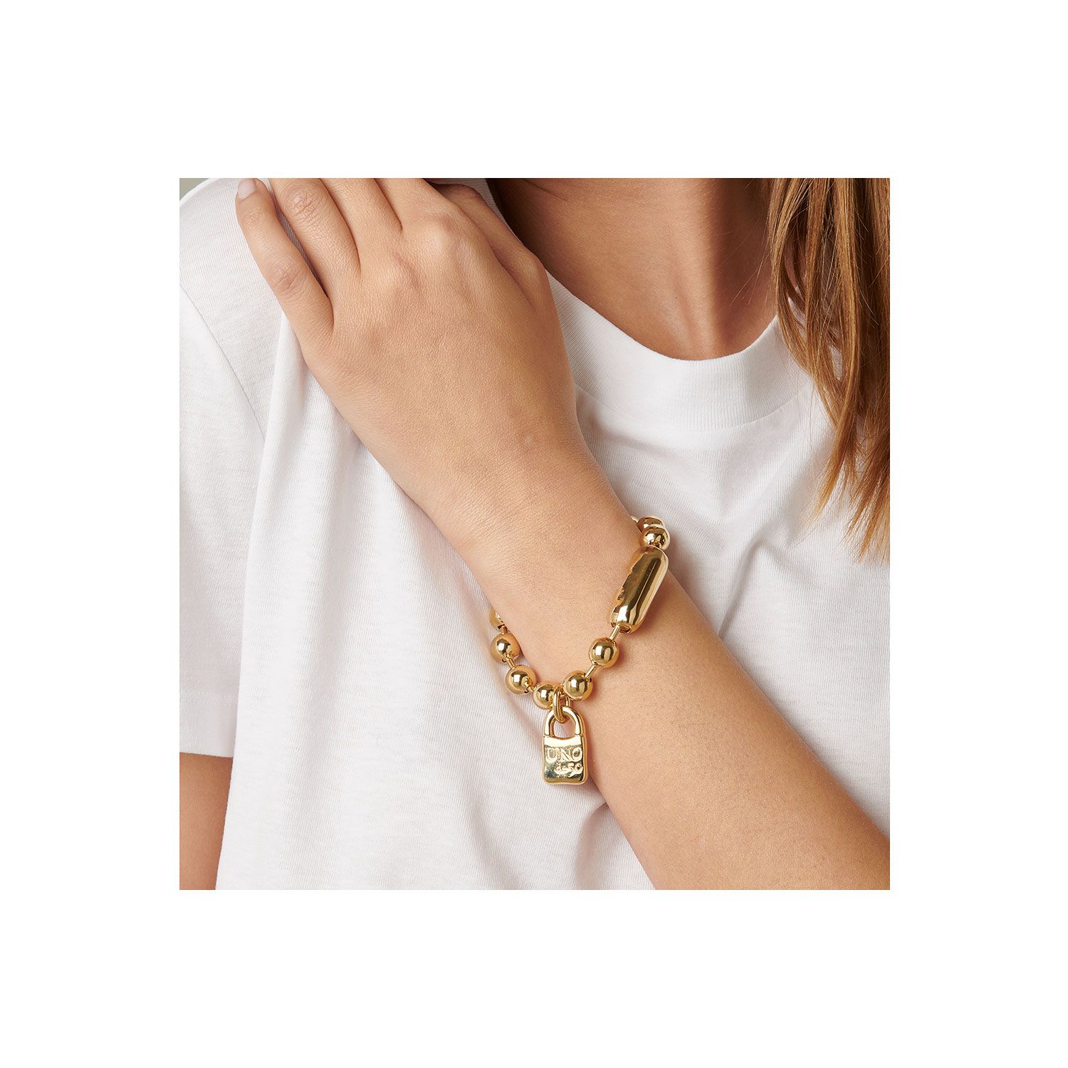 UNOde50 Snowflake Gold Bracelet Size L