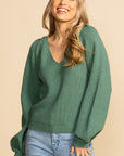 Kaylee Pleat Shoulder Sweater