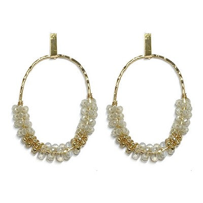 Meghan Browne Rumor Earring - White Crystal