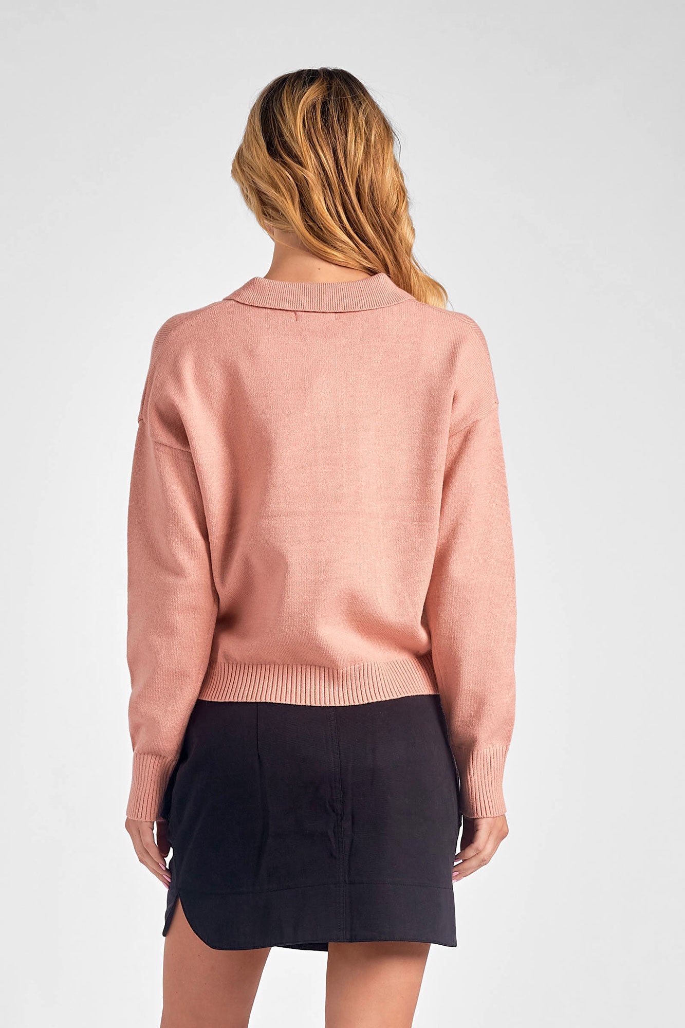 Collar Sweater - Dusty Pink