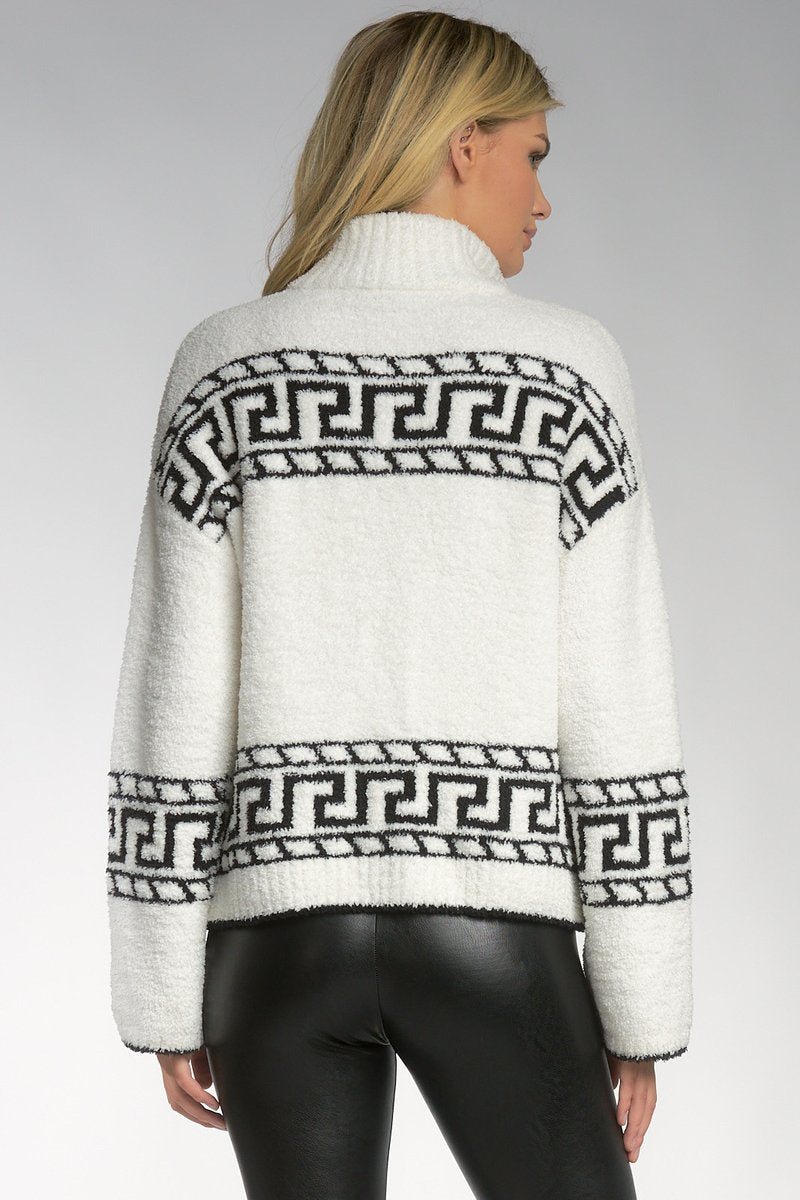 Greek Key Sweater