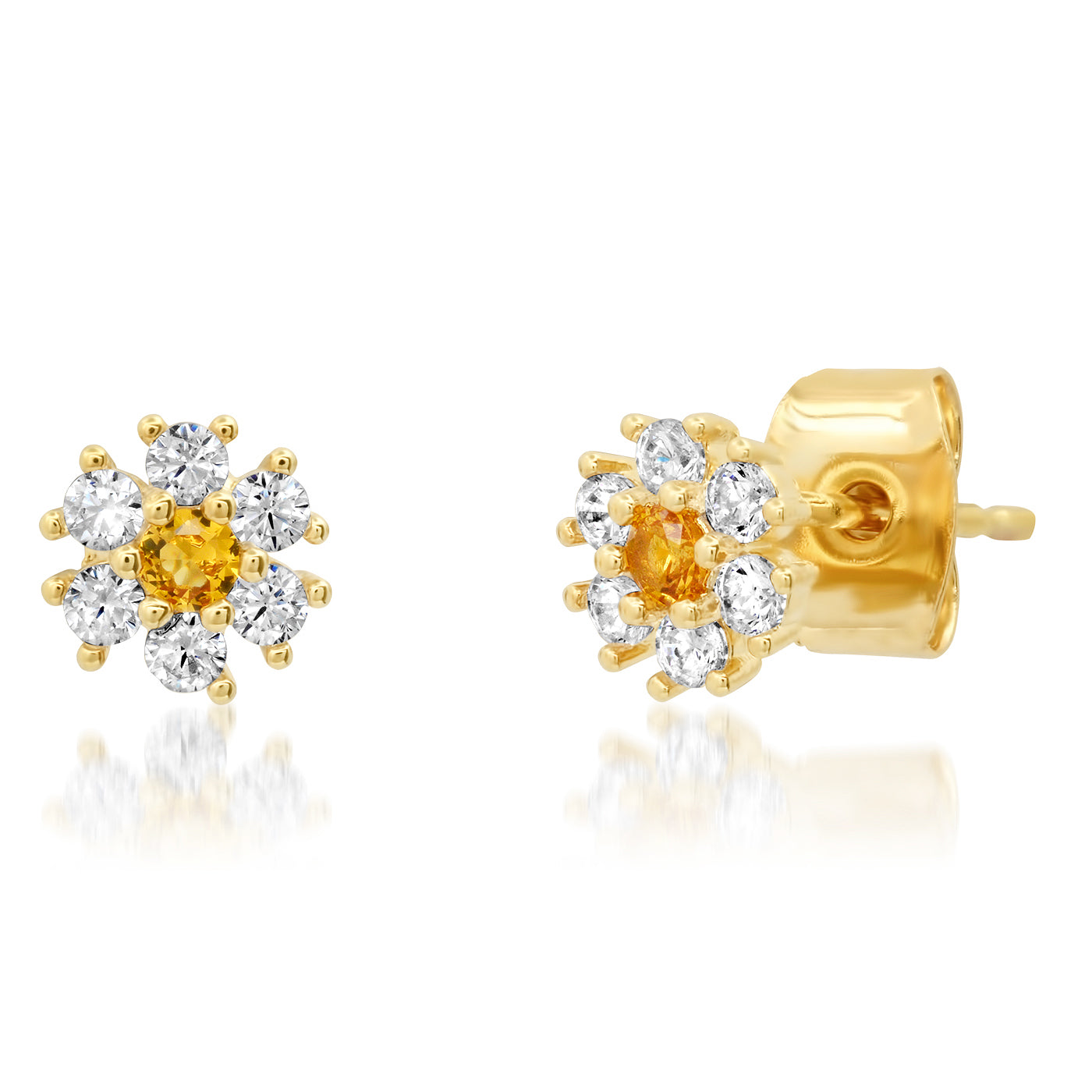 Floral Stud - Yellow