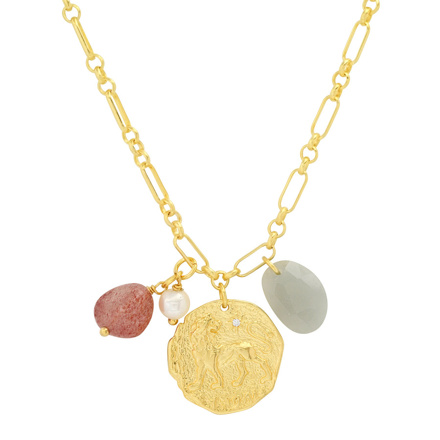Coin Charm Necklace - Gold
